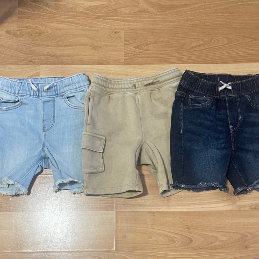 Stylish Kids Denim and Cargo Shorts Set